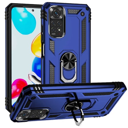 Xiaomi Redmi Note 11 Global Kılıf Kamera Koruyucu Manyetik Standlı Tank Koruma Novatech