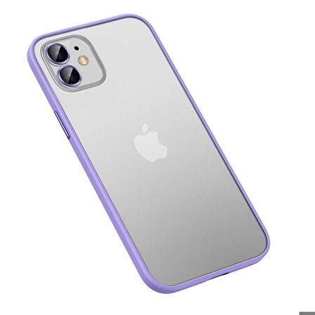 iPhone 12 Uyumlu Zore Retro Kapak-Lila