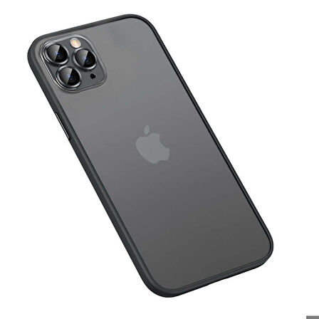 iPhone 12 Pro Uyumlu Zore Retro Kapak-Siyah