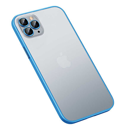iPhone 12 Pro Uyumlu Zore Retro Kılıf-Mavi