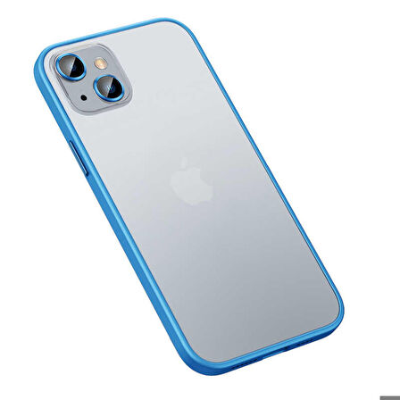 iPhone 13 Uyumlu Zore Retro Kapak-Mavi