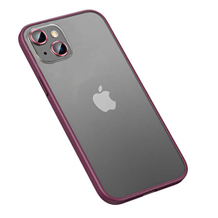 iPhone 13 Uyumlu Zore Retro Kılıf-Koyu Mor