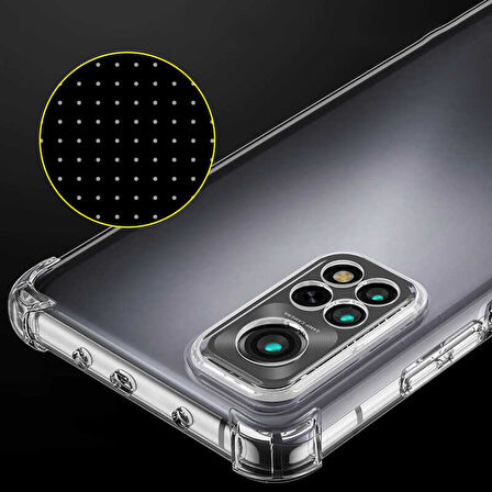 Xiaomi Redmi Note 11 Global Kılıf Zore Kamera Korumalı Nitro Anti Shock Silikon-Renksiz