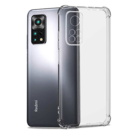 Xiaomi Redmi Note 11S Global Kılıf Zore Kamera Korumalı Nitro Anti Shock Silikon-Renksiz
