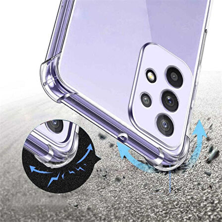 Galaxy A23 Uyumlu Zore Kamera Korumalı Nitro Anti Shock Silikon-Renksiz