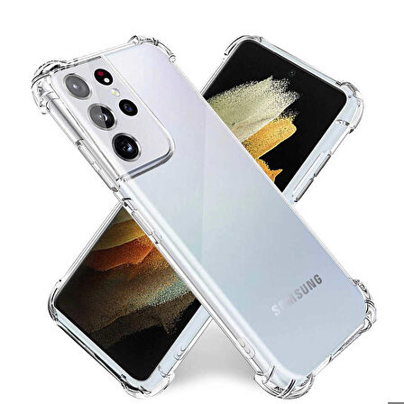 Galaxy S22 Ultra Uyumlu Ensueno Kamera Korumalı Nitro Anti Shock Silikon-Renksiz