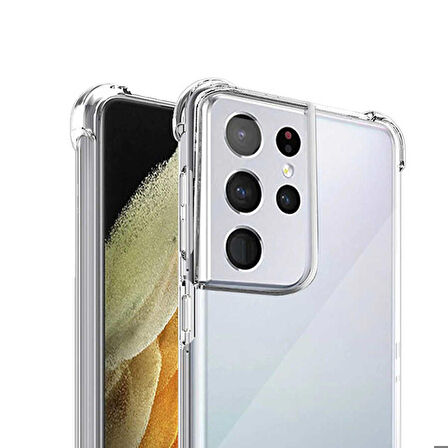 Galaxy S22 Ultra Uyumlu Ensueno Kamera Korumalı Nitro Anti Shock Silikon-Renksiz