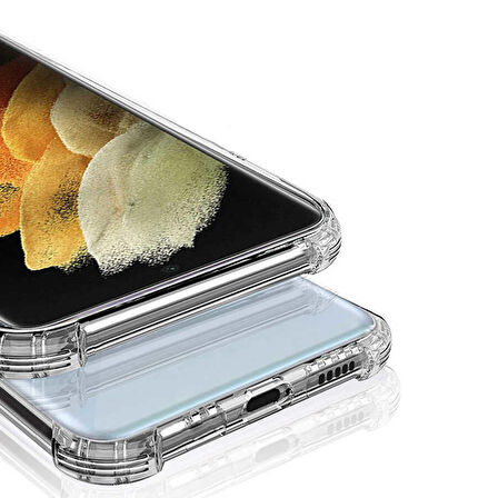 Galaxy S22 Ultra Uyumlu Ensueno Kamera Korumalı Nitro Anti Shock Silikon-Renksiz