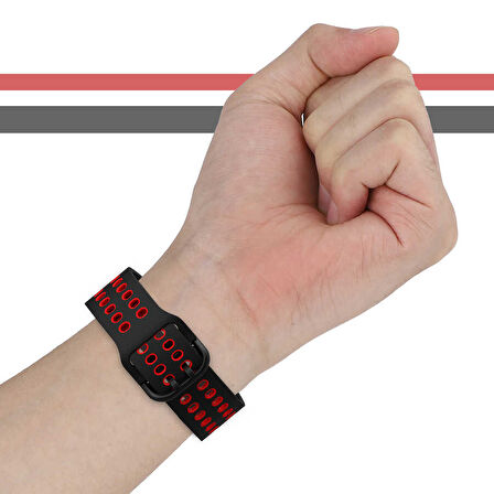 Galaxy Watch 4 44mm KRD-02 Uyumlu Zore Kordon-Yeşil-Beyaz