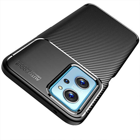 Oppo A76 Kılıf Zore Negro Silikon Kapak-Lacivert