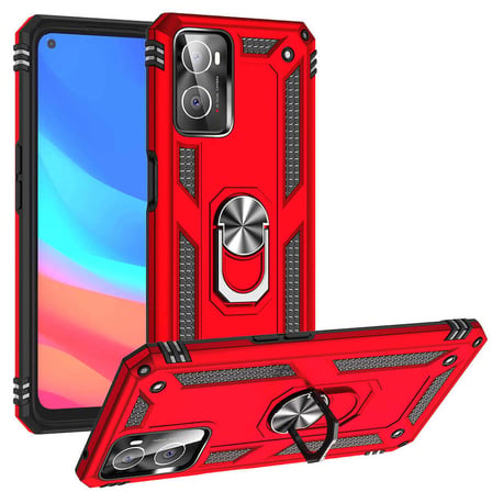 Oppo A96 4G Kılıf Kamera Koruyucu Manyetik Standlı Tank Koruma Novatech