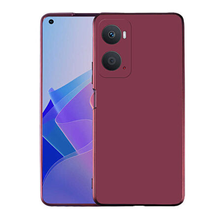 Oppo A36 Kılıf Zore Premier Silikon Kapak-Mürdüm