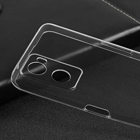 Oppo A76 Kılıf Zore Süper Silikon Kapak-Renksiz