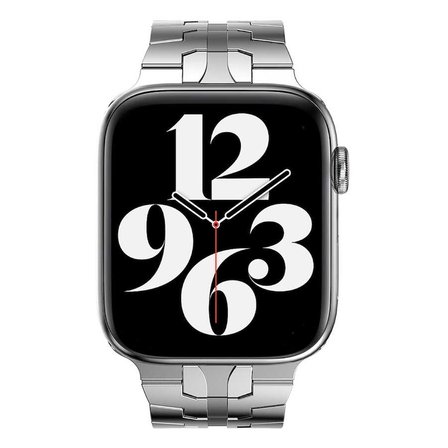 ​​​Watch 44mm Uyumlu KRD-63 Metal Zore Kordon-Gümüş
