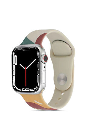 Apple Watch 7 45mm Krd-62 Uyumlu Kordon-green Mango