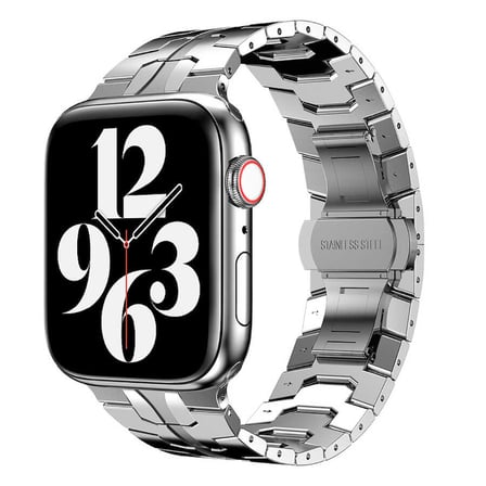 ​​​Watch Ultra 49mm Kordon Uyumlu KRD-63 Metal Strap Kayış MKST- Gümüş