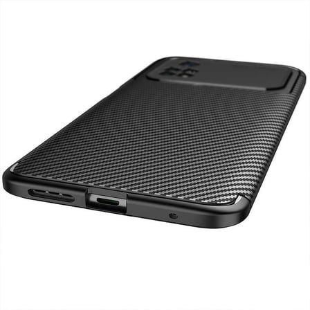 Xiaomi Poco M4 Pro 4G Kılıf Karbon Görünümlü Silikon Kamera Korumalı Üstün Koruma Novatech