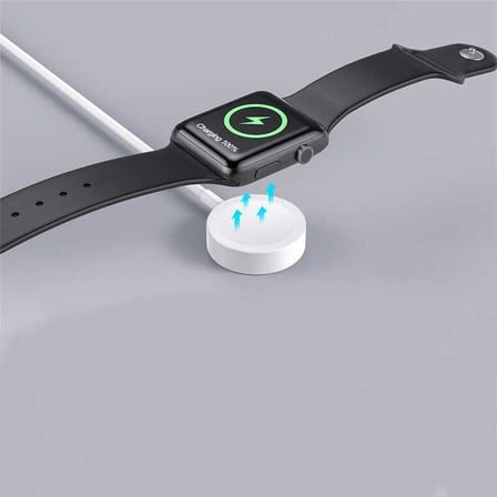 Beyaz Akıllı Saat Wireless Type-C Şarj Kablosu 1m-Zore