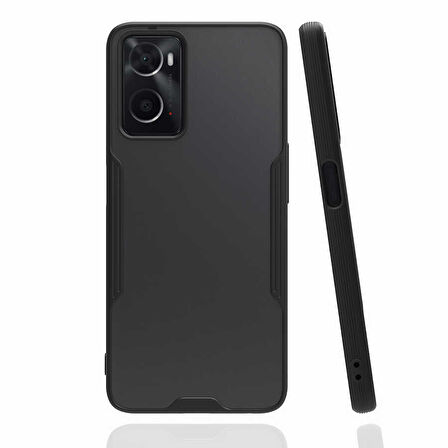 Oppo A36 Kılıf Zore Parfe Kapak-Siyah