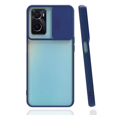 Oppo A76 Kılıf Zore LZYLi Kapak-Lacivert