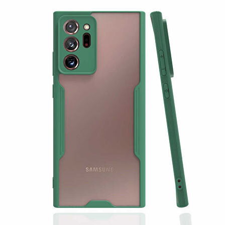 Galaxy Note 20 Ultra Uyumlu Zore Parfe Kılıf-Koyu Yeşil