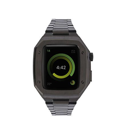 Watch 7 45mm Uyumlu KRD-64 Metal Zore Kordon-Siyah