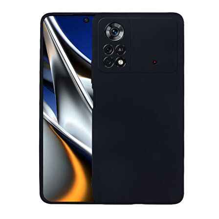 Xiaomi Poco M4 Pro 4G Kılıf Zore Premier Silikon Kapak-Siyah