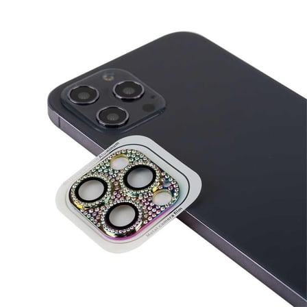 iPhone 12 Pro Max Swarovski Taşlı Tüm Kamera Koruyucu Toz ve Sıvıya Karşı Max Koruma CL-08