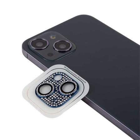 iPhone 13 Uyumlu ​MKST CL-08 Kamera Koruyucu-Mavi
