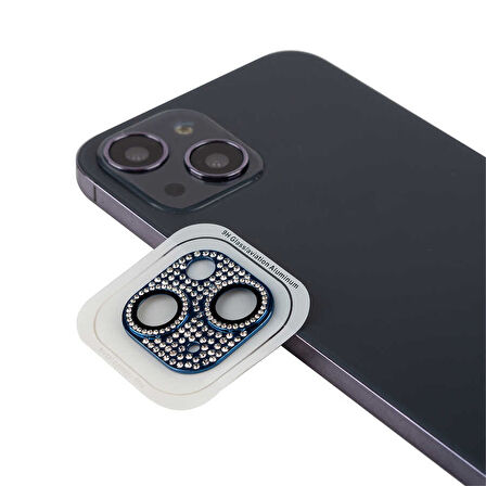 iPhone 13 Mini Uyumlu Zore CL-08 Kamera Koruyucu-Mavi
