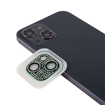 iPhone 13 Mini Uyumlu Zore CL-08 Kamera Koruyucu-Koyu Yeşil
