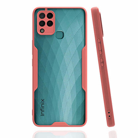 İnfinix Hot 10T Kılıf Zore Parfe Kapak-Pembe