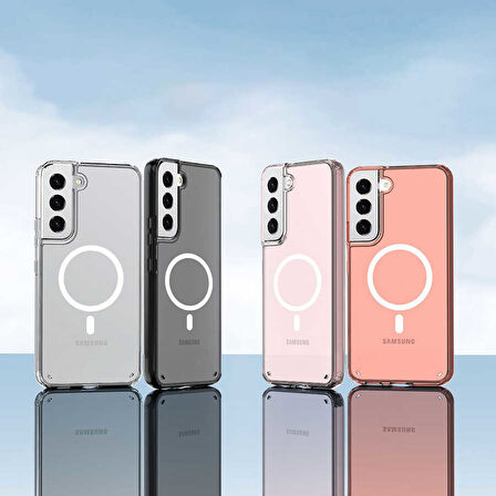 Galaxy S22 Uyumlu Zore Tacsafe Wireless Kılıf-Renksiz