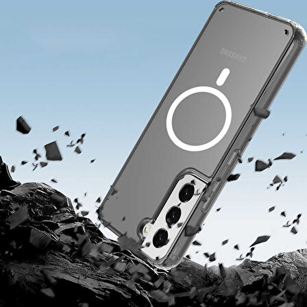 Galaxy S22 Uyumlu Zore Tacsafe Wireless Kılıf-Renksiz