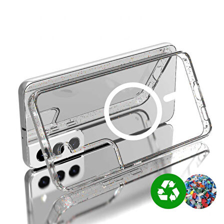 Galaxy S22 Uyumlu Zore Tacsafe Wireless Kılıf-Renksiz