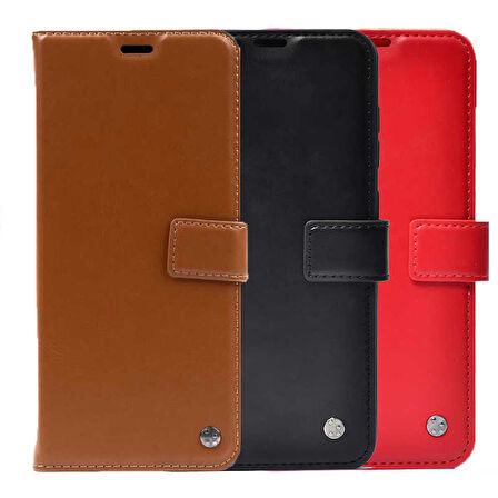 Galaxy A33 5G Uyumlu Zore Kar Deluxe Kapaklı Uyumlu-Kırmızı