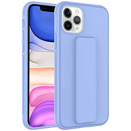 iPhone 11 Pro Uyumlu Zore Qstand Kılıf-Lila