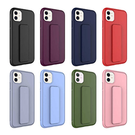 iPhone 12 Uyumlu Zore Qstand Kılıf-Kırmızı