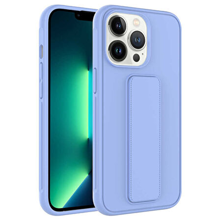 iPhone 13 Pro Uyumlu Zore Qstand Kılıf-Lila