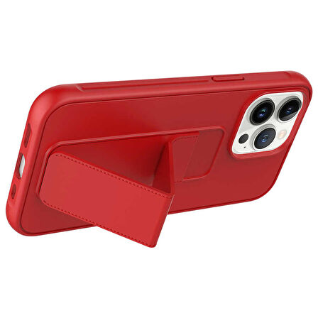 iPhone 13 Pro Max Uyumlu Ensueno Qstand Kapak-Koyu Yeşil