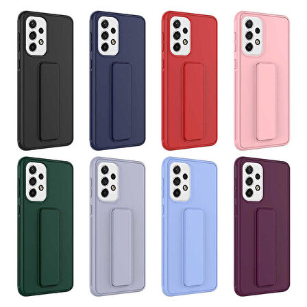 Galaxy A32 4G Uyumlu Zore Qstand Kapak-Siyah