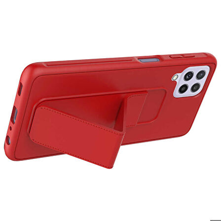 Galaxy M22 Uyumlu Zore Qstand Kapak-Lila