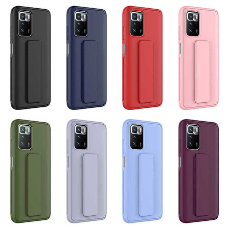 Xiaomi Redmi 10 Kılıf Zore Qstand Kapak-Pembe