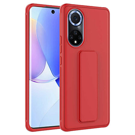Huawei Nova 9 Kılıf Zore Qstand Kapak-Kırmızı