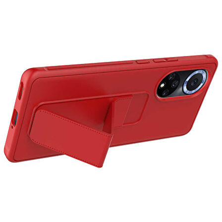 Huawei Nova 9 Kılıf Zore Qstand Kapak-Kırmızı