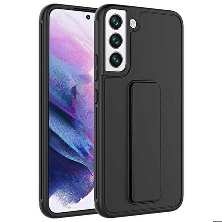 Galaxy S22 Plus Uyumlu Zore Qstand Kapak-Siyah