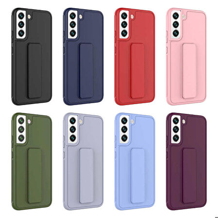 Galaxy S22 Plus Uyumlu Zore Qstand Kapak-Siyah