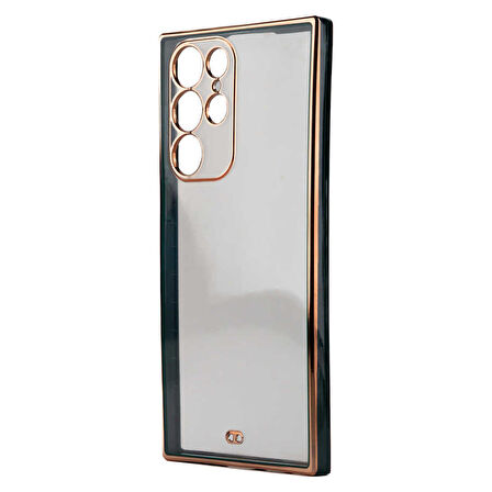 Galaxy S22 Ultra Uyumlu Zore Voit Clear Kapak-Yeşil