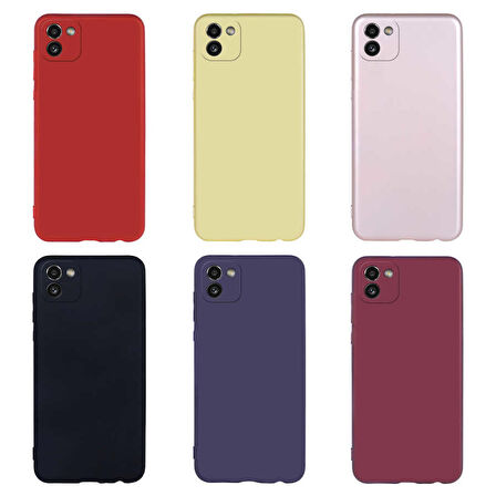 Galaxy A03 Uyumlu Zore Premier Silikon Kapak-Mürdüm
