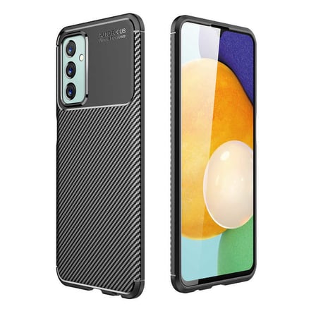 Galaxy M23 Kılıf Karbon Görünümlü Silikon Kamera Korumalı Üstün Koruma Novatech